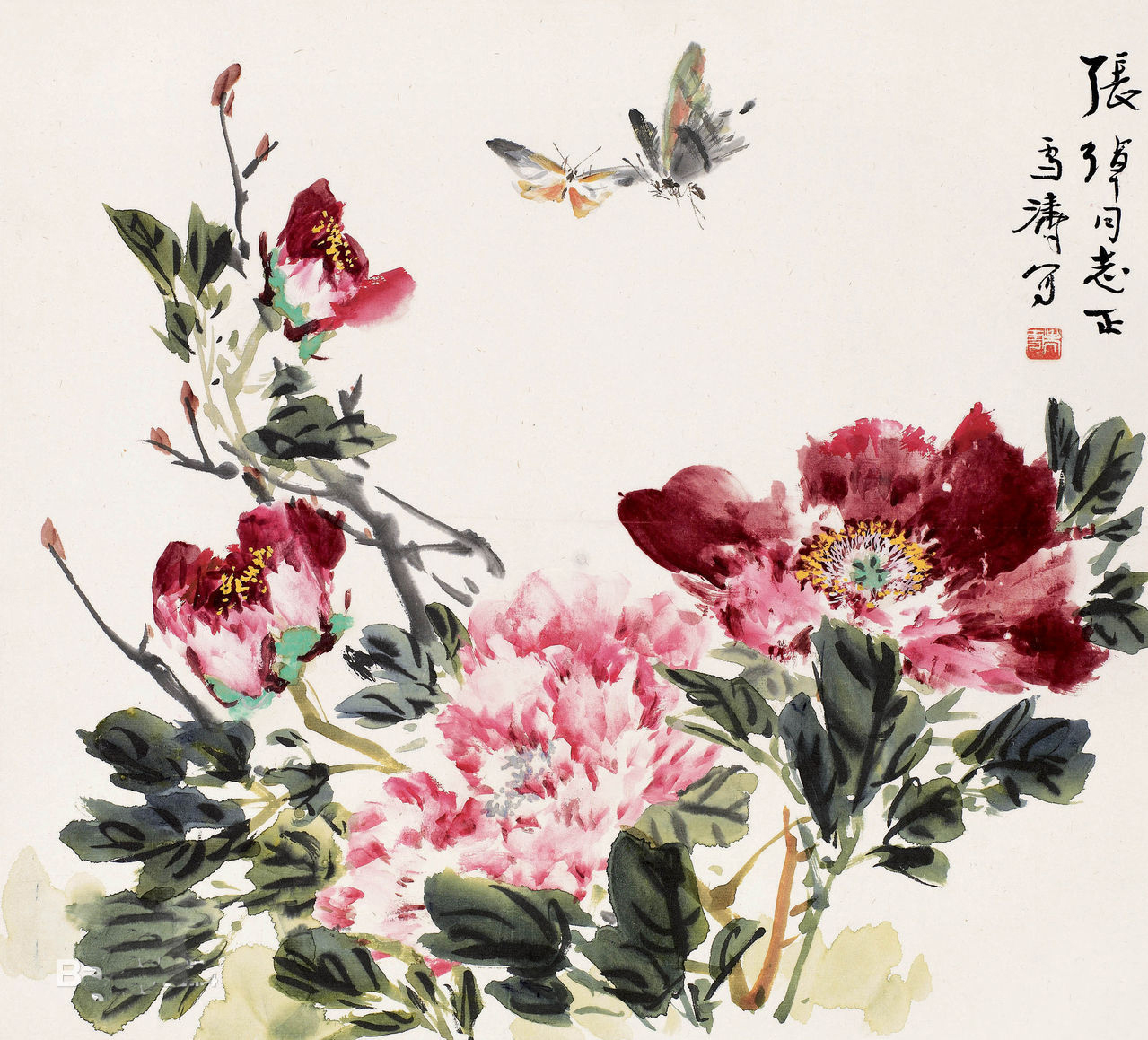 國(guó)畫(huà)牡丹的構(gòu)圖與技巧