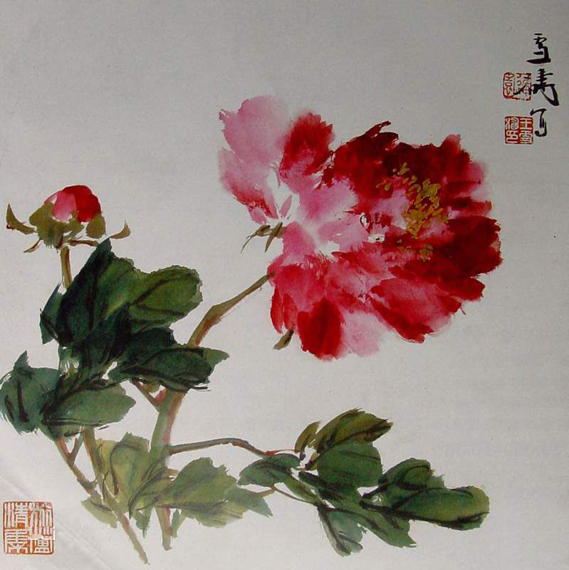 國(guó)畫(huà)牡丹的構(gòu)圖與技巧